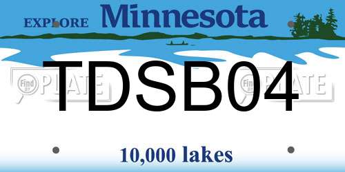 TDSB04 Minnesota License Plate