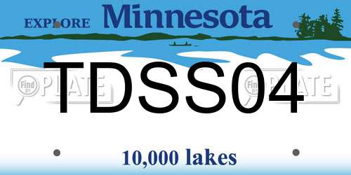 TDSS04 Minnesota License Plate