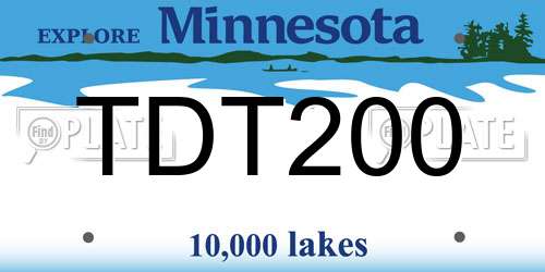 TDT200 Minnesota License Plate