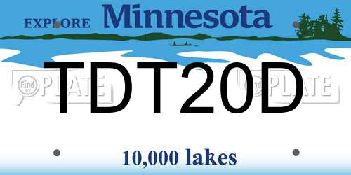 TDT20D Minnesota License Plate