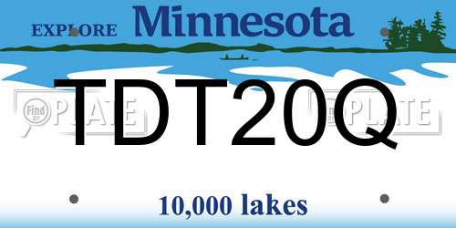 TDT20Q Minnesota License Plate