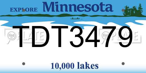 TDT3479 Minnesota License Plate