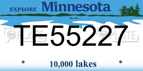 TE55227 Minnesota License Plate