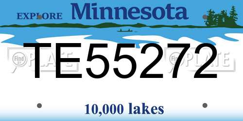 TE55272 Minnesota License Plate