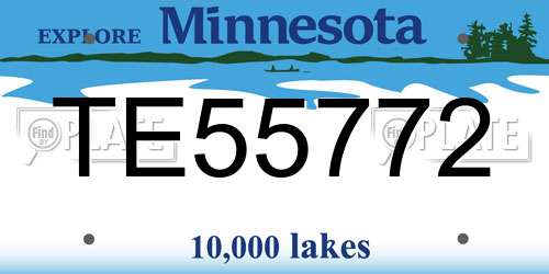 TE55772 Minnesota License Plate