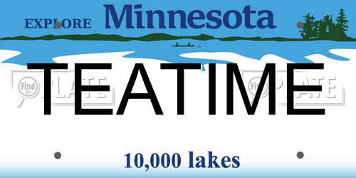 TEATIME Minnesota License Plate