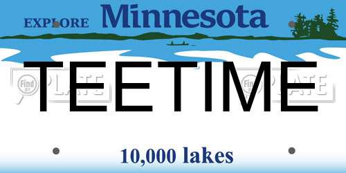 TEETIME Minnesota License Plate