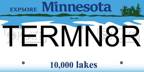 TERMN8R Minnesota License Plate