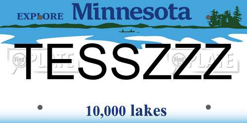 TESSZZZ Minnesota License Plate