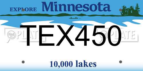 TEX450 Minnesota License Plate
