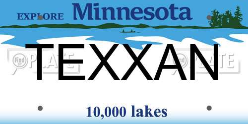 TEXXAN Minnesota License Plate