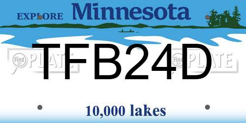 TFB24D Minnesota License Plate