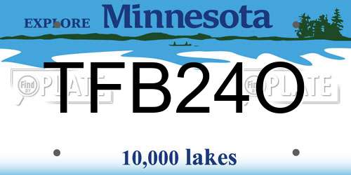 TFB24O Minnesota License Plate