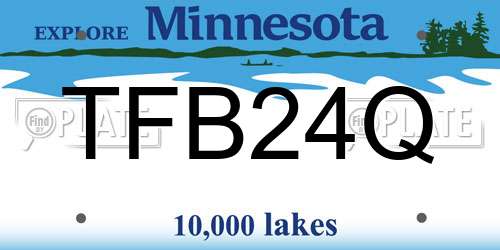 TFB24Q Minnesota License Plate