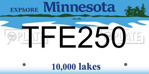 TFE250 Minnesota License Plate