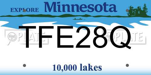 TFE28Q Minnesota License Plate