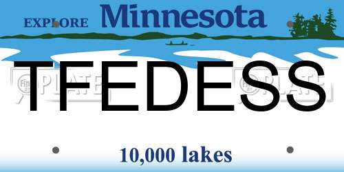 TFEDESS Minnesota License Plate