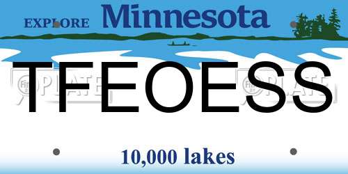 TFEOESS Minnesota License Plate