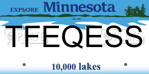 TFEQESS Minnesota License Plate