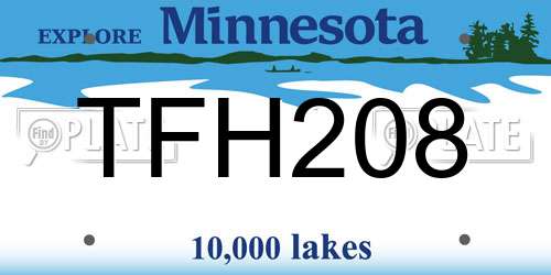 TFH208 Minnesota License Plate