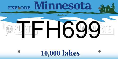 TFH699 Minnesota License Plate