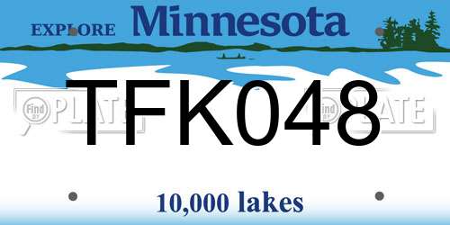 TFK048 Minnesota License Plate