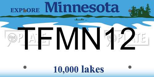 TFMN12 Minnesota License Plate
