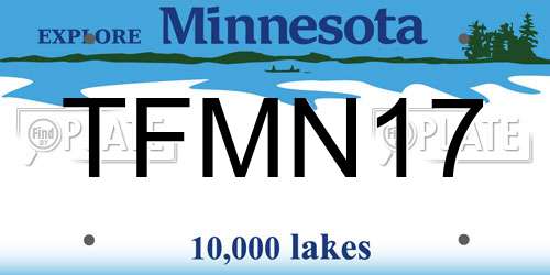 TFMN17 Minnesota License Plate