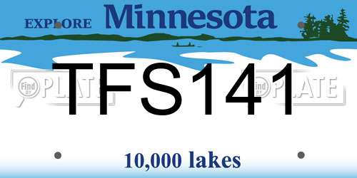 TFS141 Minnesota License Plate