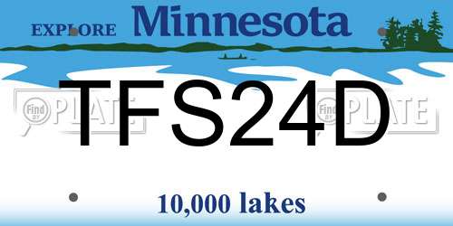 TFS24D Minnesota License Plate