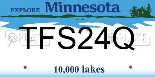 TFS24Q Minnesota License Plate