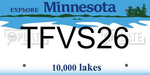 TFVS26 Minnesota License Plate