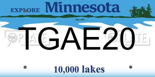 TGAE20 Minnesota License Plate