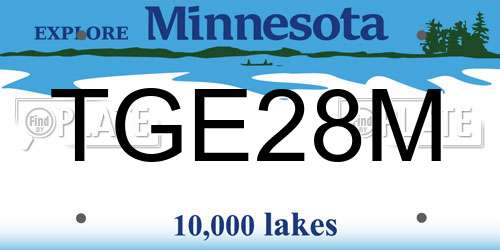 TGE28M Minnesota License Plate