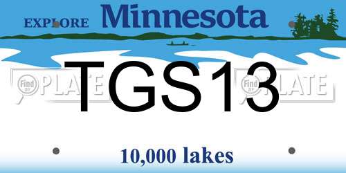 TGS13 Minnesota License Plate