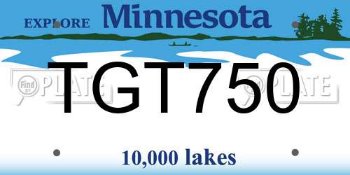 TGT750 Minnesota License Plate
