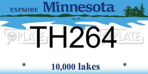 TH264 Minnesota License Plate