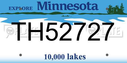 TH52727 Minnesota License Plate