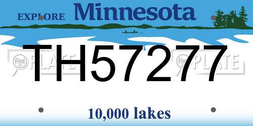 TH57277 Minnesota License Plate