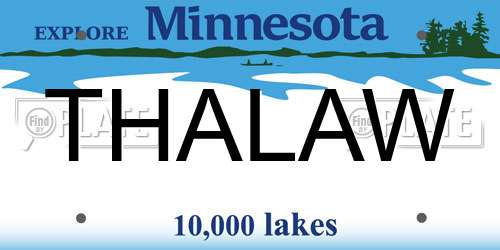 THALAW Minnesota License Plate