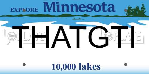 THATGTI Minnesota License Plate