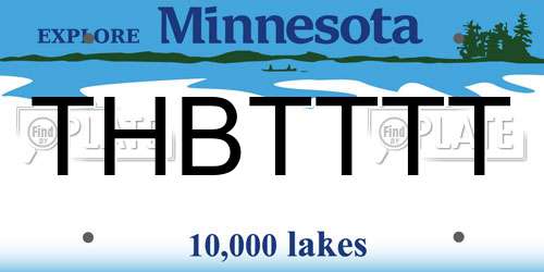 THBTTTT Minnesota License Plate