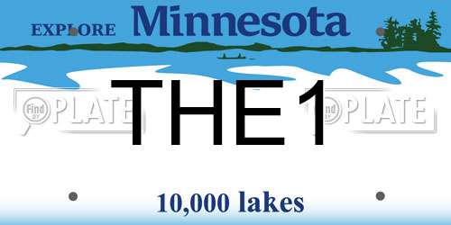 THE1 Minnesota License Plate