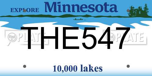 THE547 Minnesota License Plate