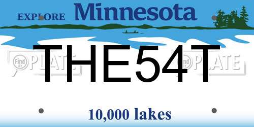 THE54T Minnesota License Plate