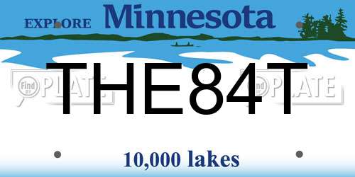 THE84T Minnesota License Plate