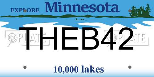 THEB42 Minnesota License Plate