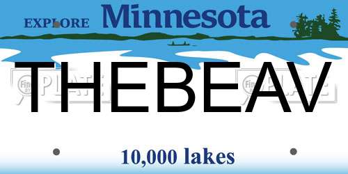 THEBEAV Minnesota License Plate