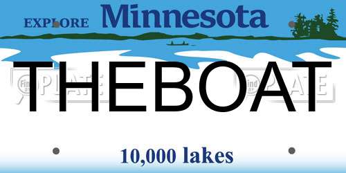 THEBOAT Minnesota License Plate