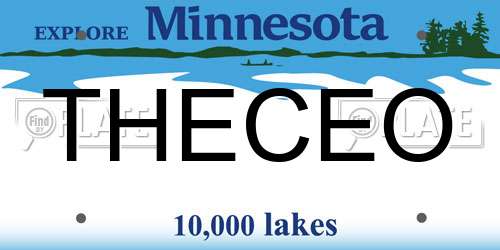 THECEO Minnesota License Plate